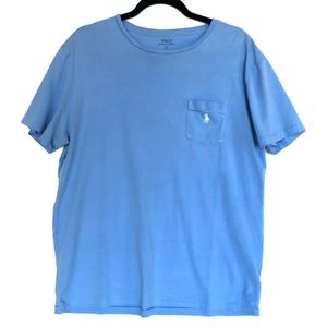 Polo by Ralph Lauren Mens Blue Short Sleeve Shirt, Size Large